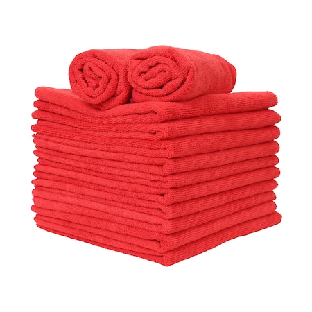 Microfiber Hand Towels 15 X 24 Red  , 12PK